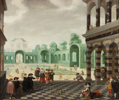 A Dutch Garden Scene, 1636 by Dirck van Delen